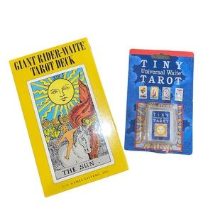 Set of Tarot Cards.🌞 One giant deck and one tiny key chain deck.